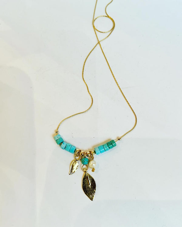 Leaf Turquoise Necklace