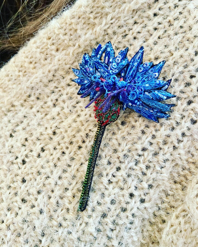 Cornflower Brooch