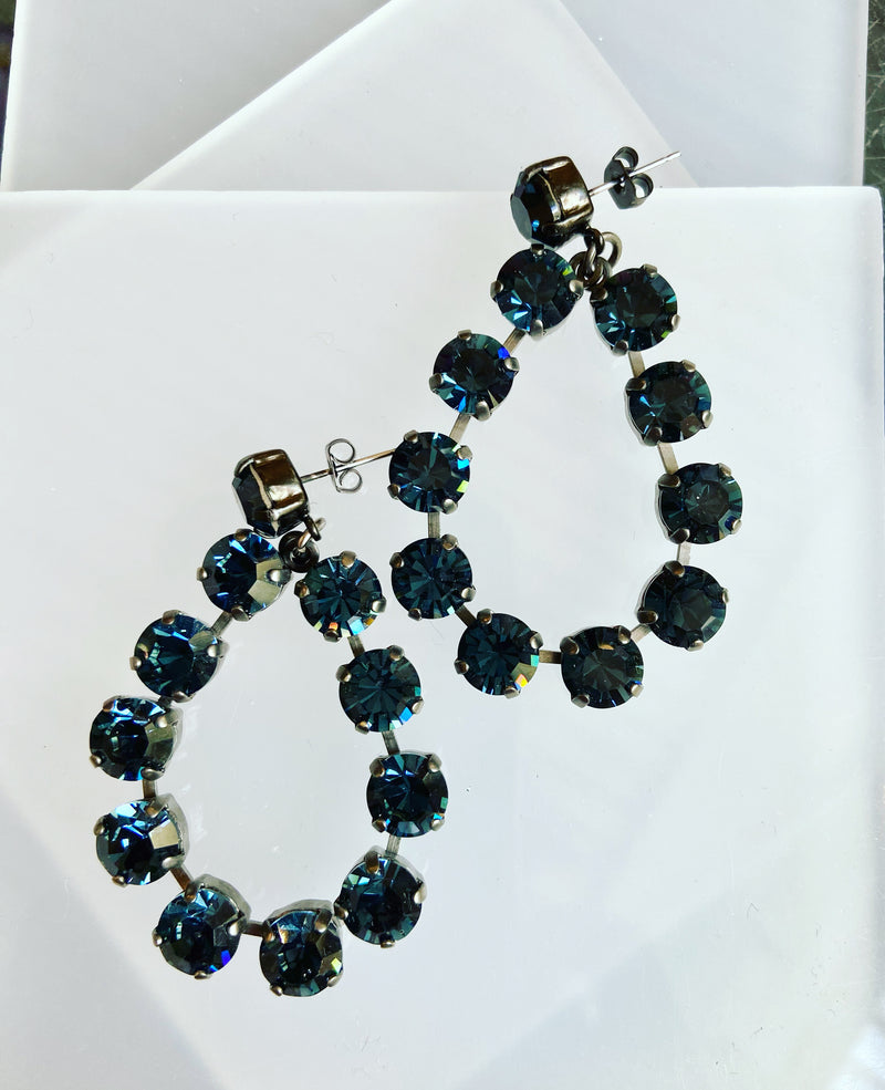 Teardrop Crystal Earrings - 5 colours