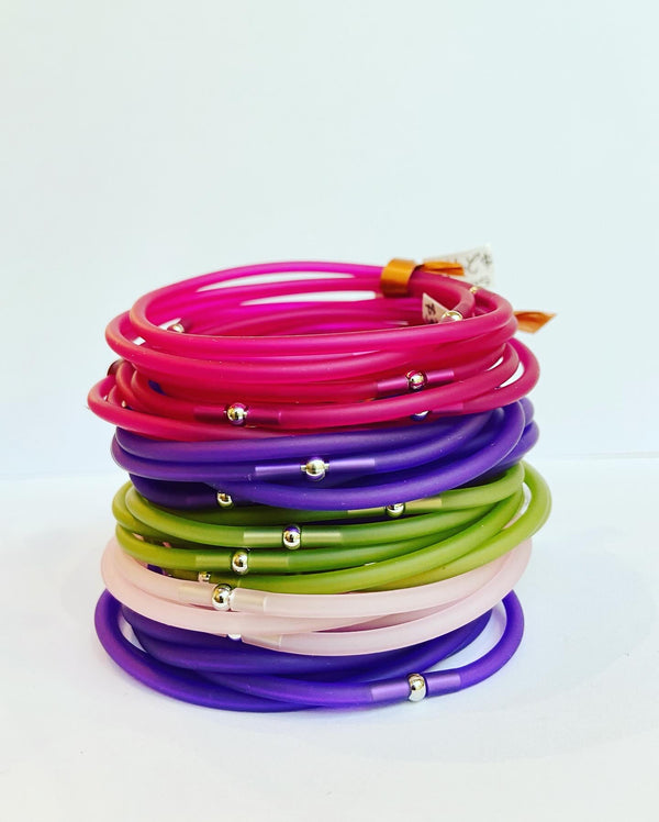 Tubular Bracelets - 4 colours - sold in a set of 3 in one colourway