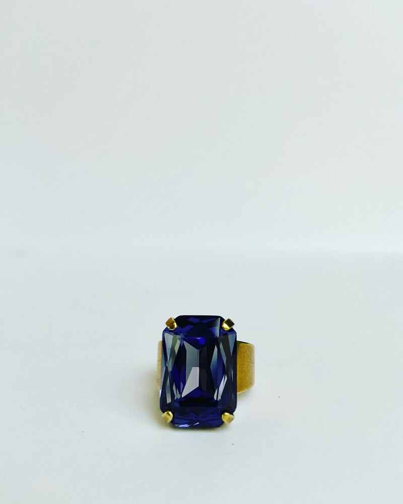 Bohemian Crystal Rectangle Ring