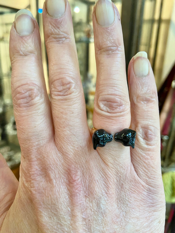 Twin Panther Ring