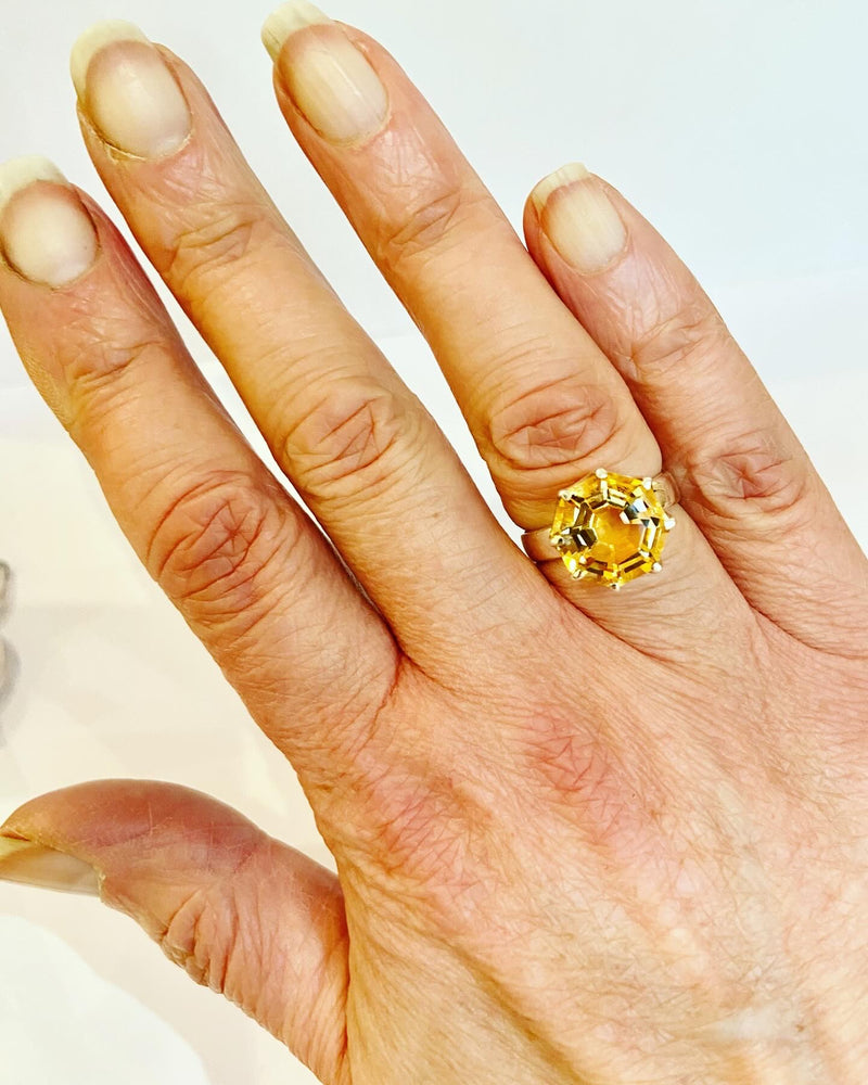 Citrine Round Ring