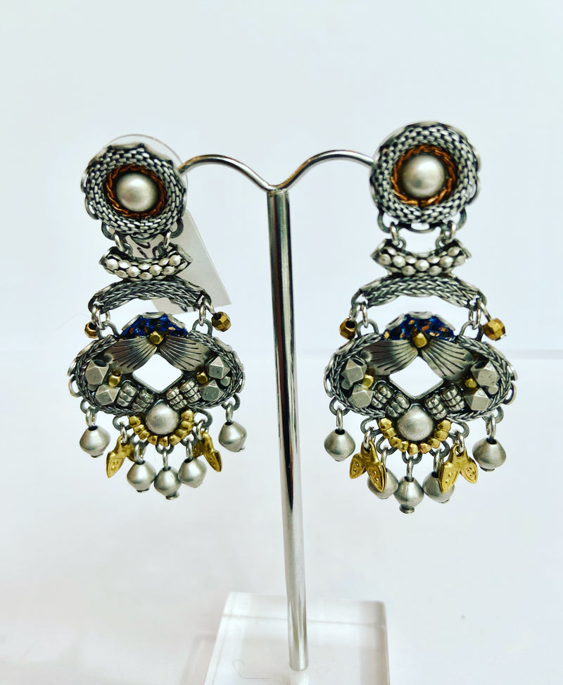Ayala Bar Metallic Grey Earrings