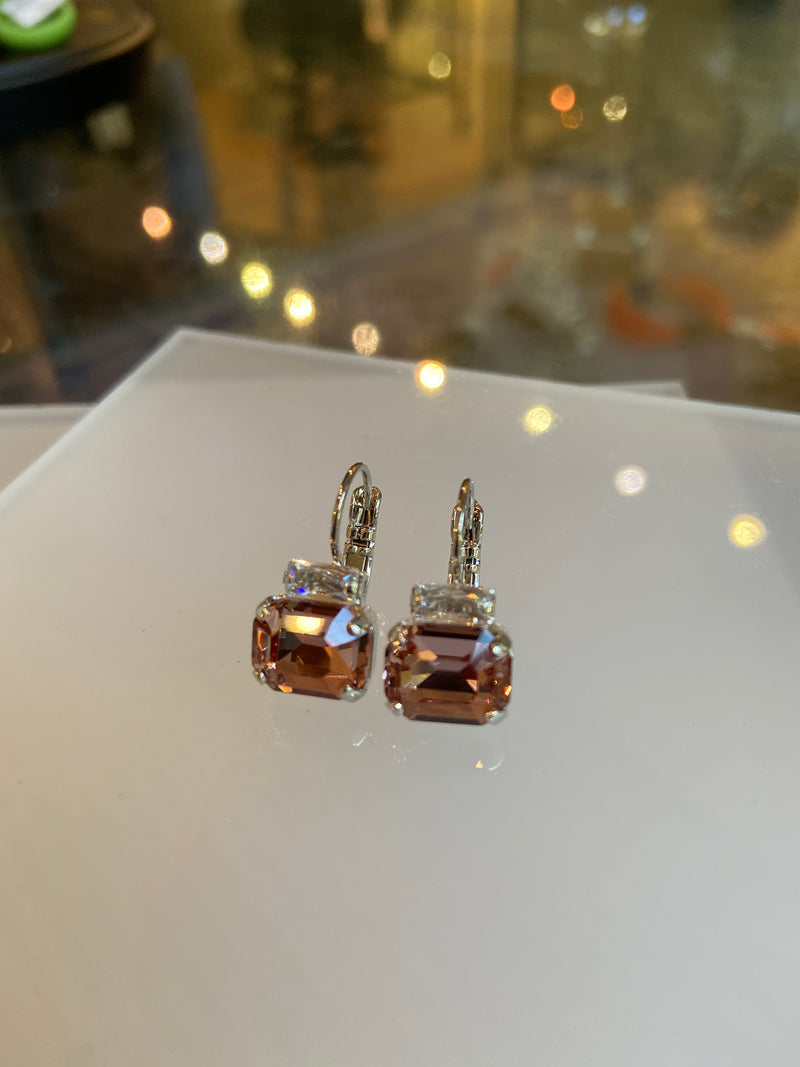 Art Deco Rectangular Hook Earrings - 12 colours