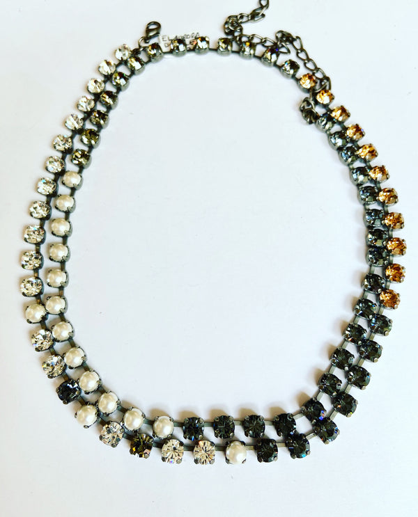 Crystal Rocks Long Necklace -3 colours