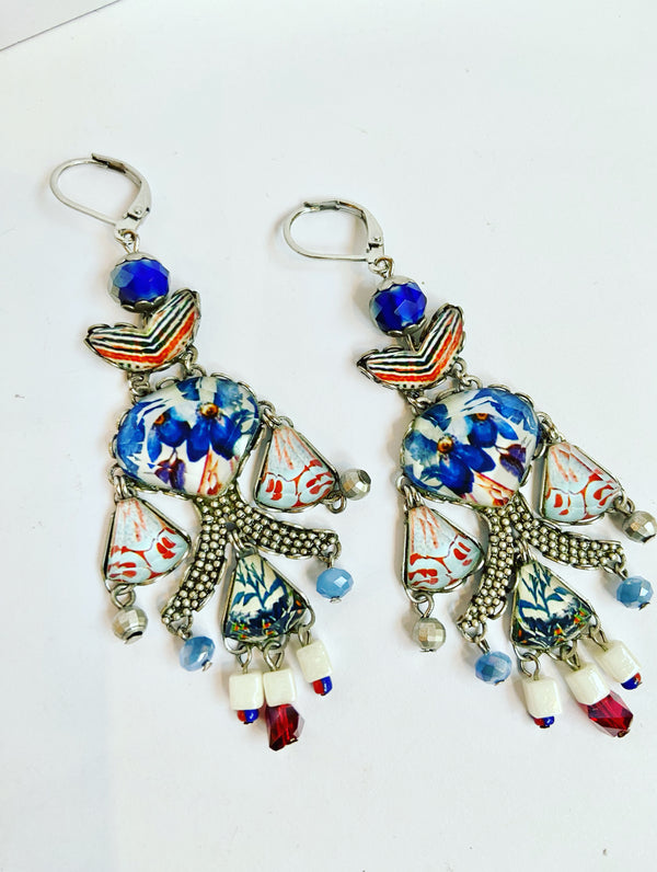 Ayala Blue Marine Blue Earrings