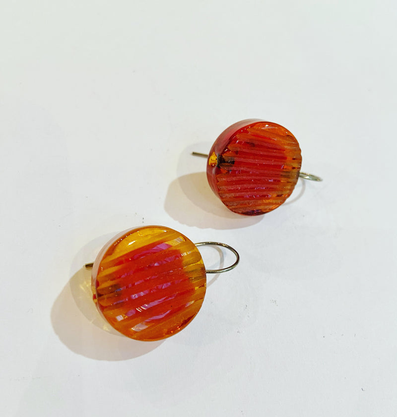 Murano Glass Circle Earrings - 3 colours