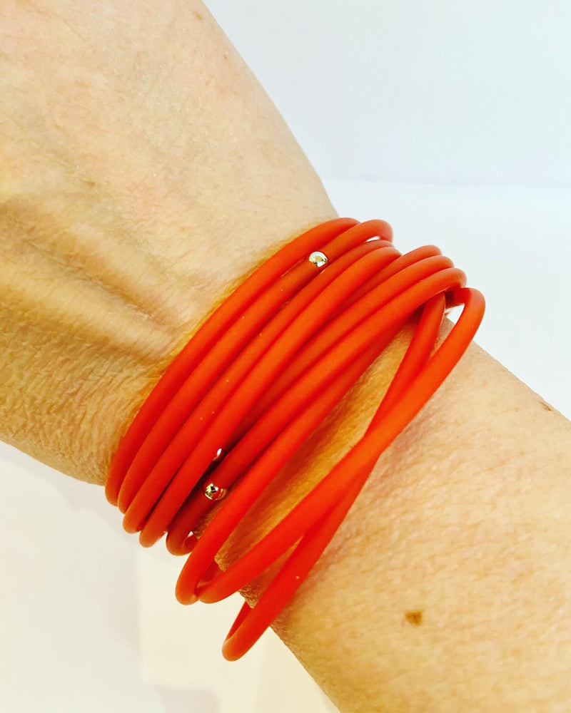 Tubular Bracelets -4 colours- sold as a set of 3 in one colourway