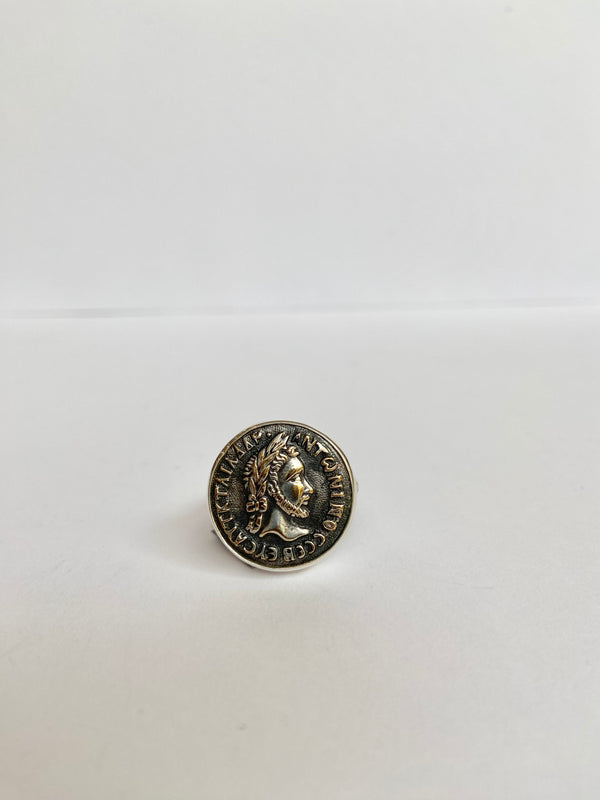 Antique Button Roman Ring