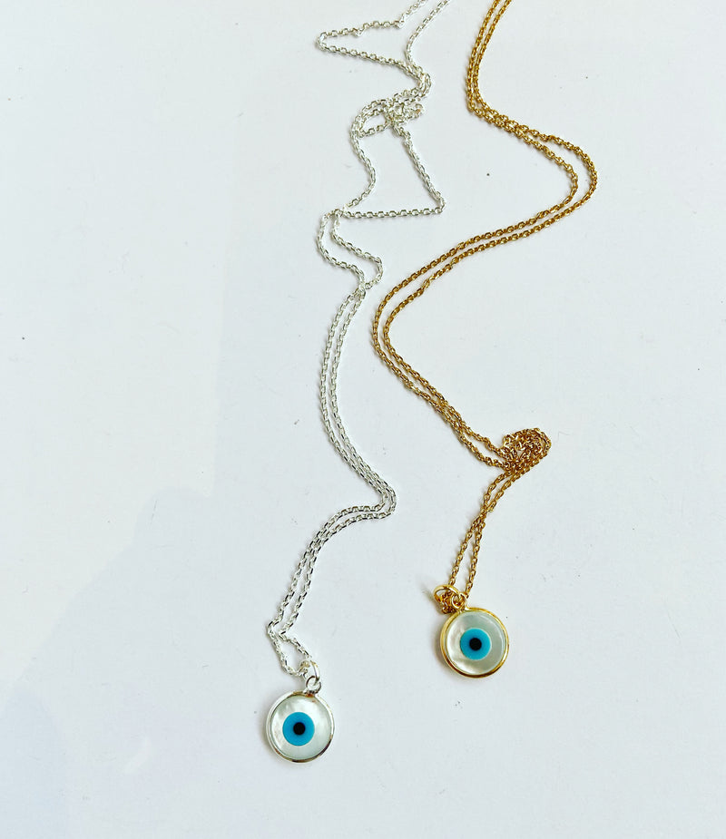 Evil Eye Round Pendant Necklace