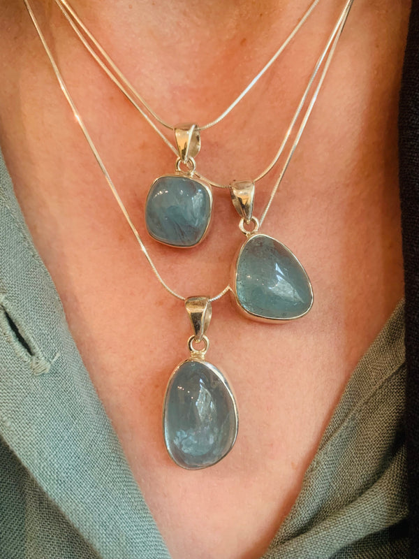 Acquamarine Pendants-3 options sold without chain