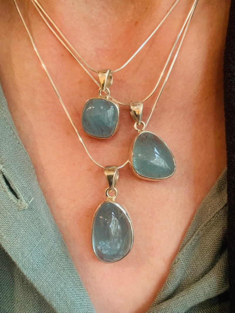 Acquamarine Pendants-3 options sold without chain