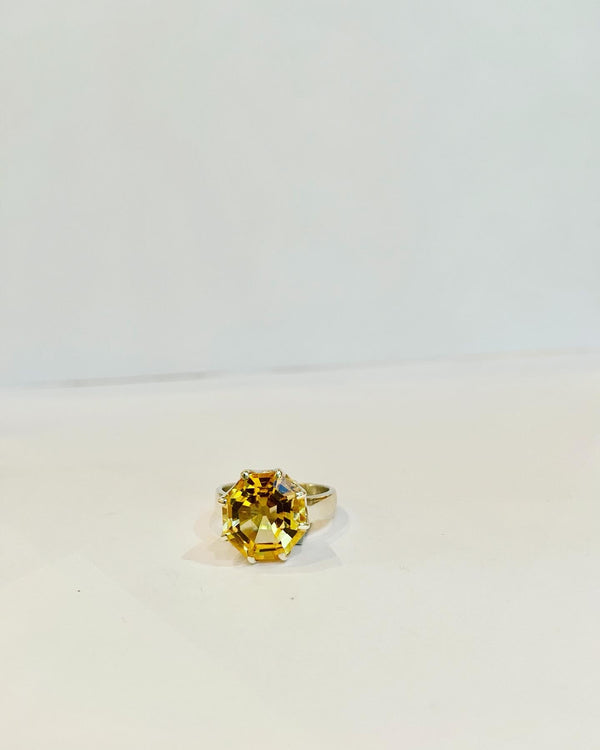 Citrine Round Ring