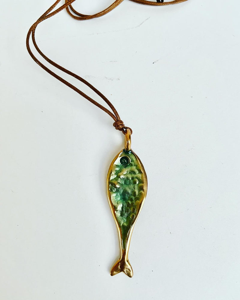 Palermo Green Fish Necklace