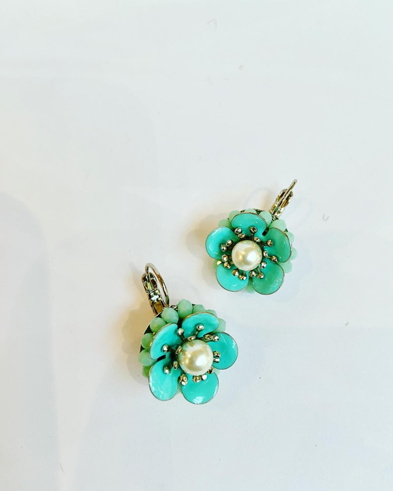 Flower Pearl Earrings -4 colours