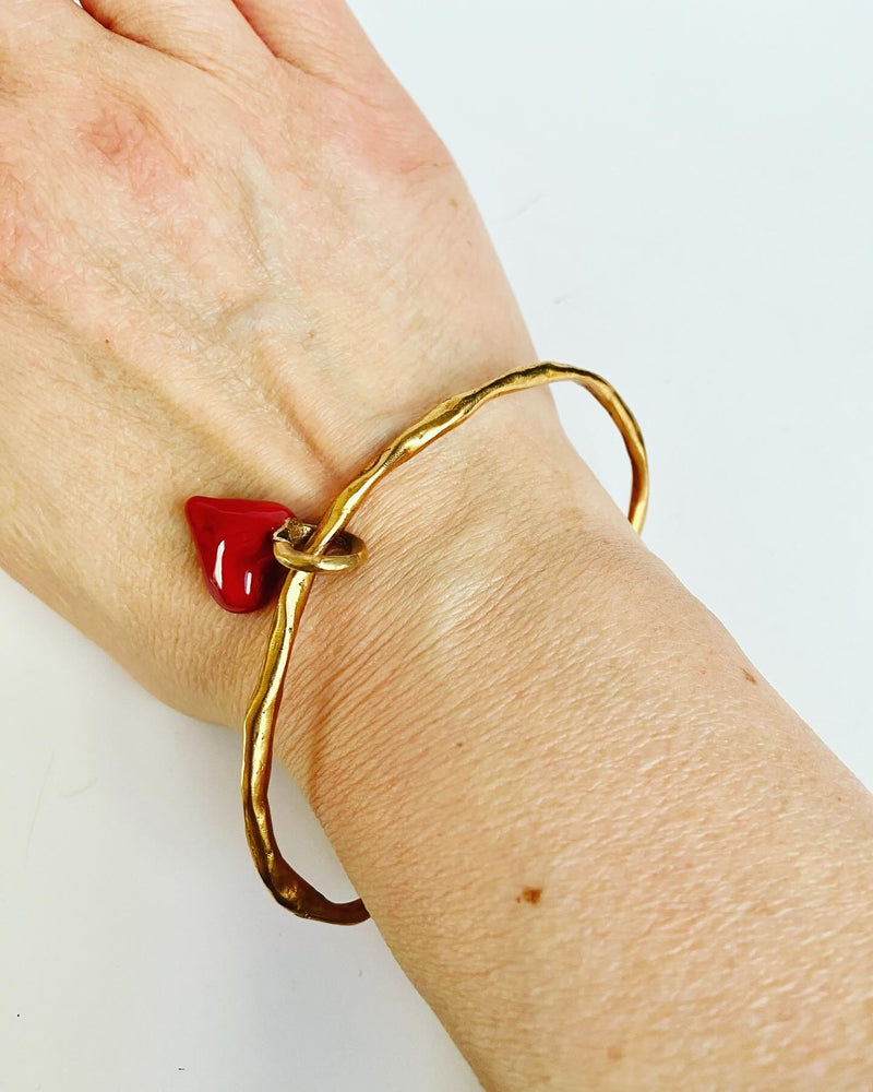 Bronze Heart Bangle