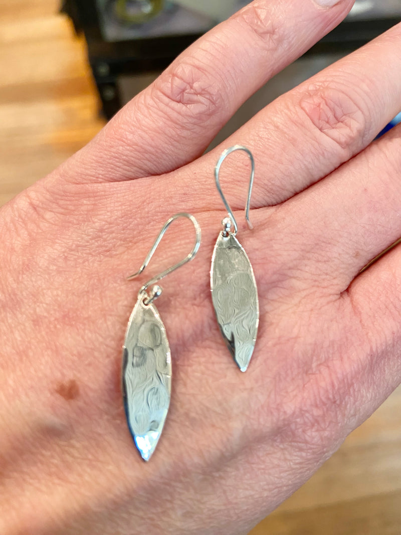 Hammered Leaf Earrings