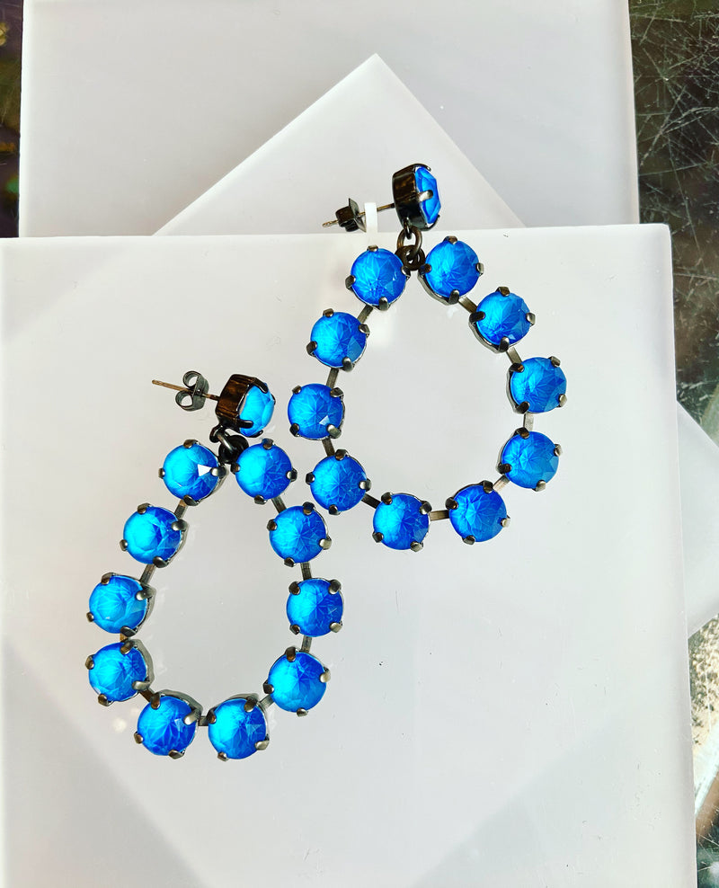 Teardrop Crystal Earrings - 5 colours