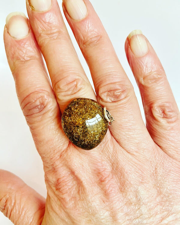 Organic Amber Ring