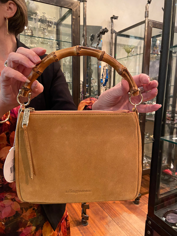 Bridget Toffee Suede Bag