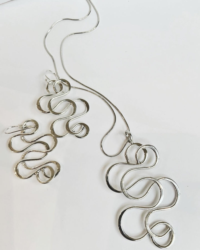 Swirly Silver Earrings