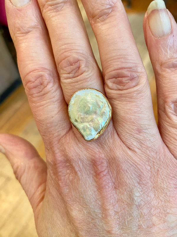Natural Organic Pearl Ring