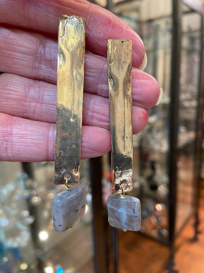 Bronze Labradorite Earrings