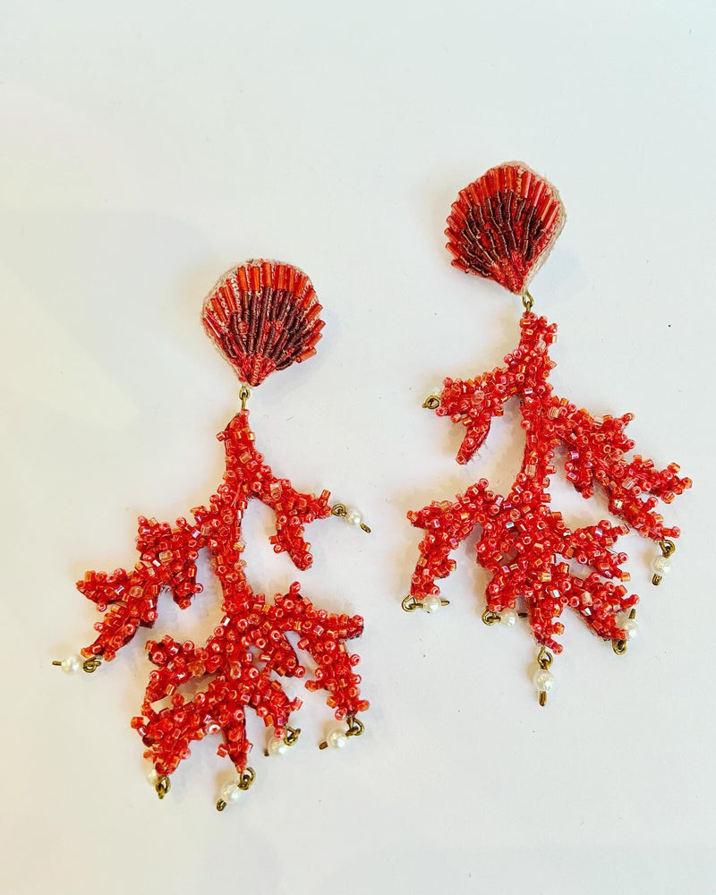 Statement Coral Earrings