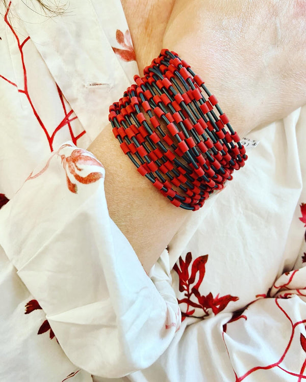 Red Layered Bracelet