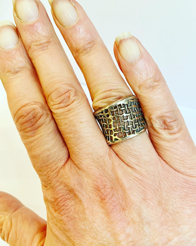 Mesh Silver Ring