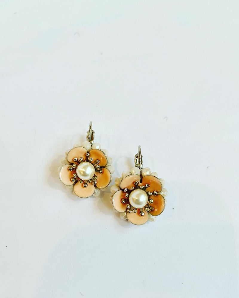 Flower Pearl Earrings -4 colours