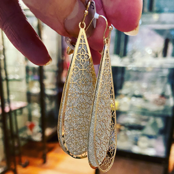 Shimmering Raindrop Earrings