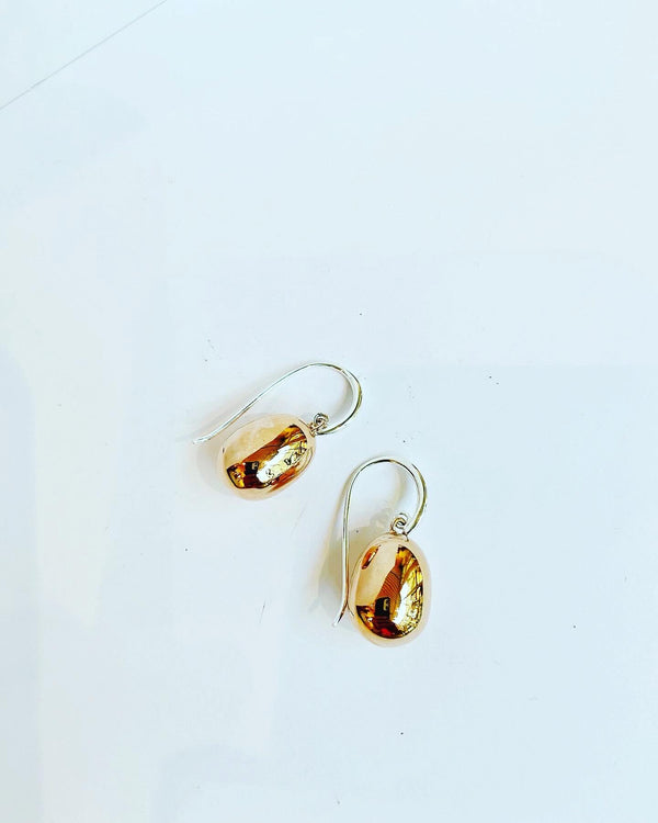 Rose Gold Nugget Earrings