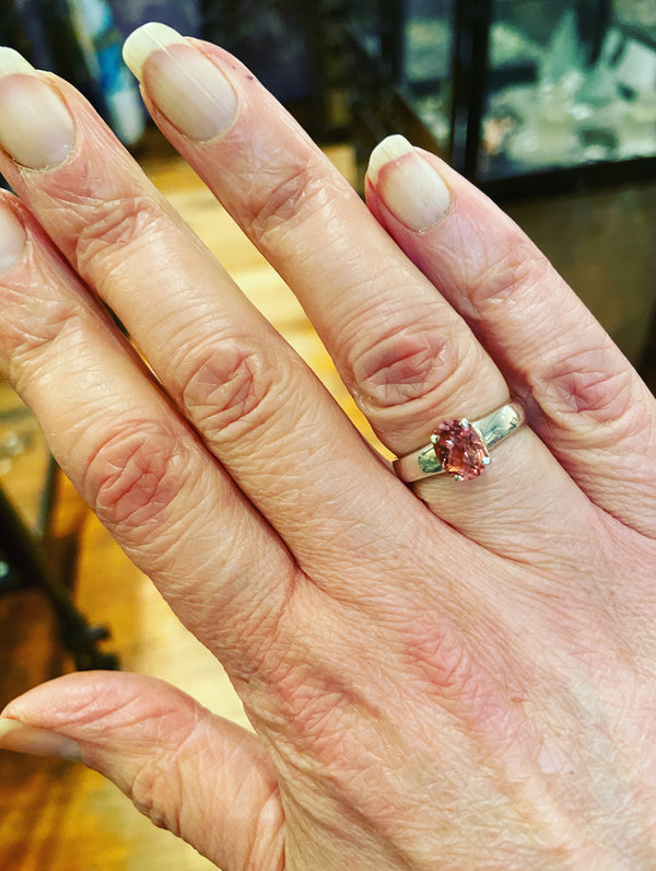 Pink Tourmaline Gemstone Ring
