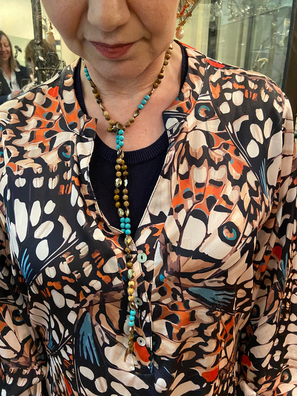Turquoise Mix Gemstone Necklace