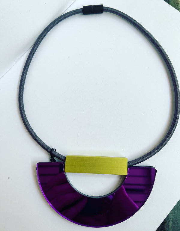 Mirror Semi Circle Necklace - 3 colours