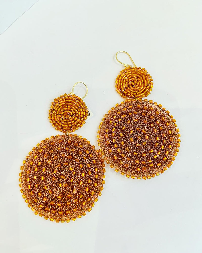 Mesh Crochet Statement Earrings -3 colours