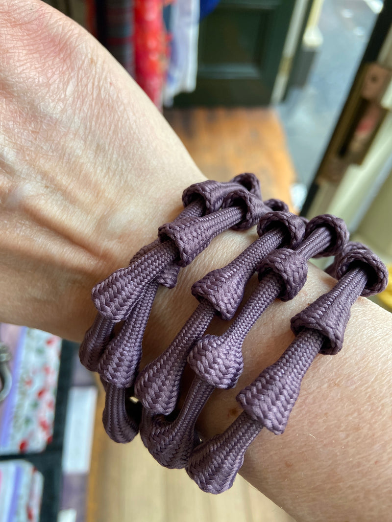 Eggplant Ribbon Twist Bracelet