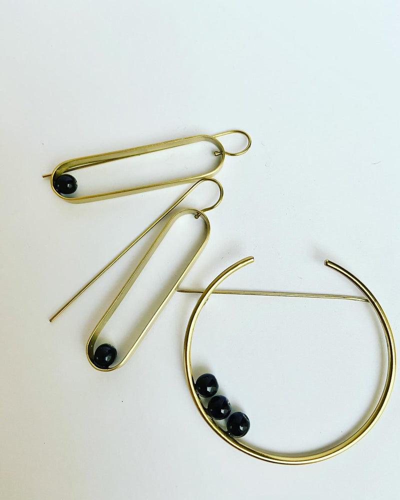 Elongated Mod Earrings