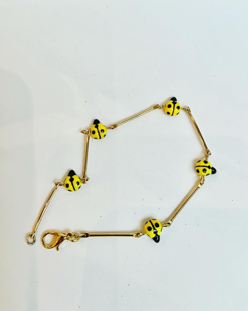 Yellow Ladybug Bracelet