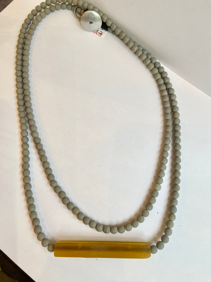 Murano Glass With Rectangular Accent - 2 colour options