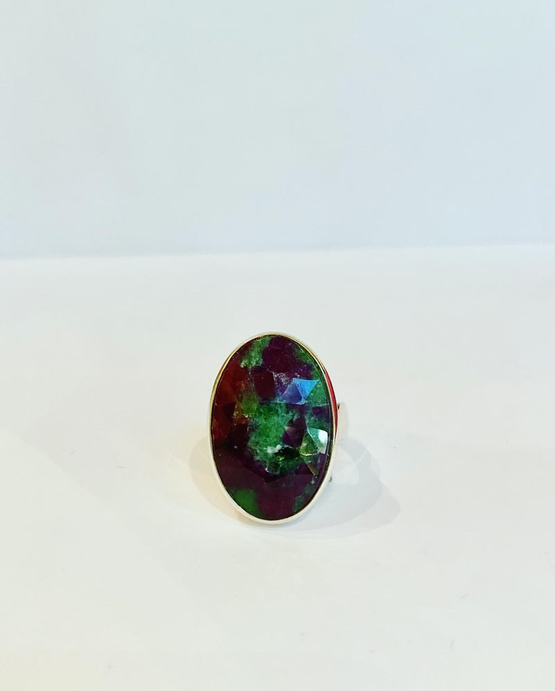 Ruby Zoisite Gemstone Ring