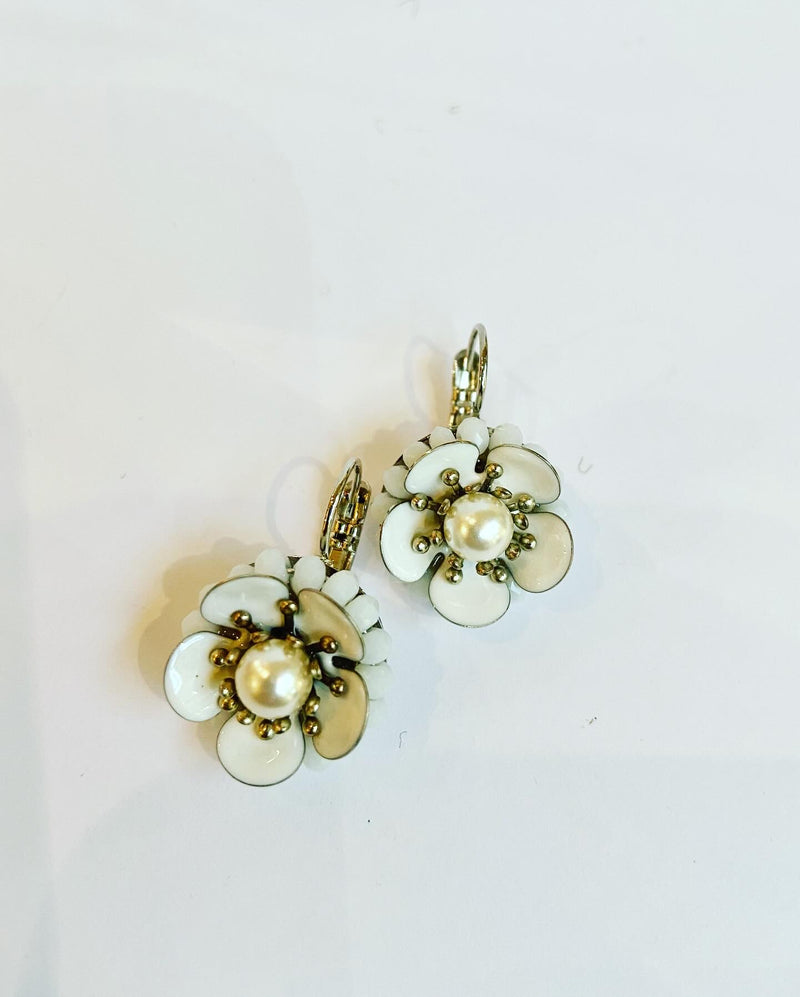 Flower Pearl Earrings -4 colours