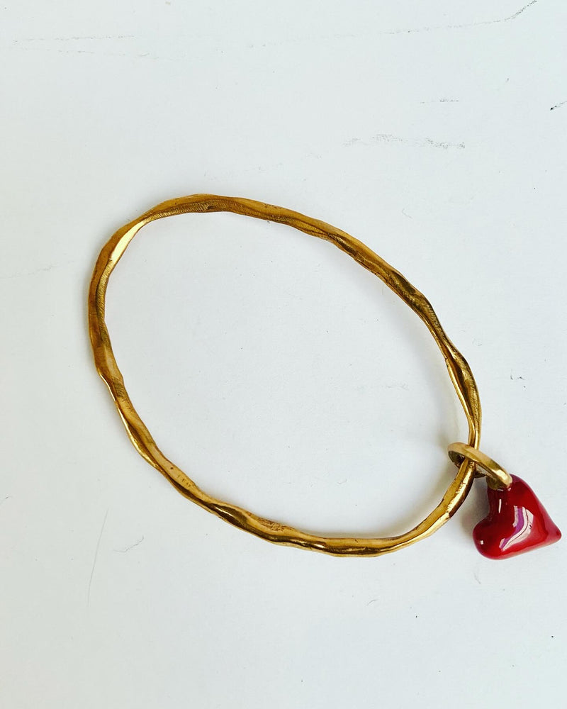 Bronze Heart Bangle