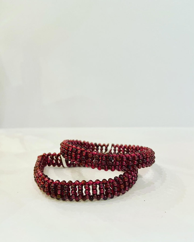 Garnet Plait Bracelet