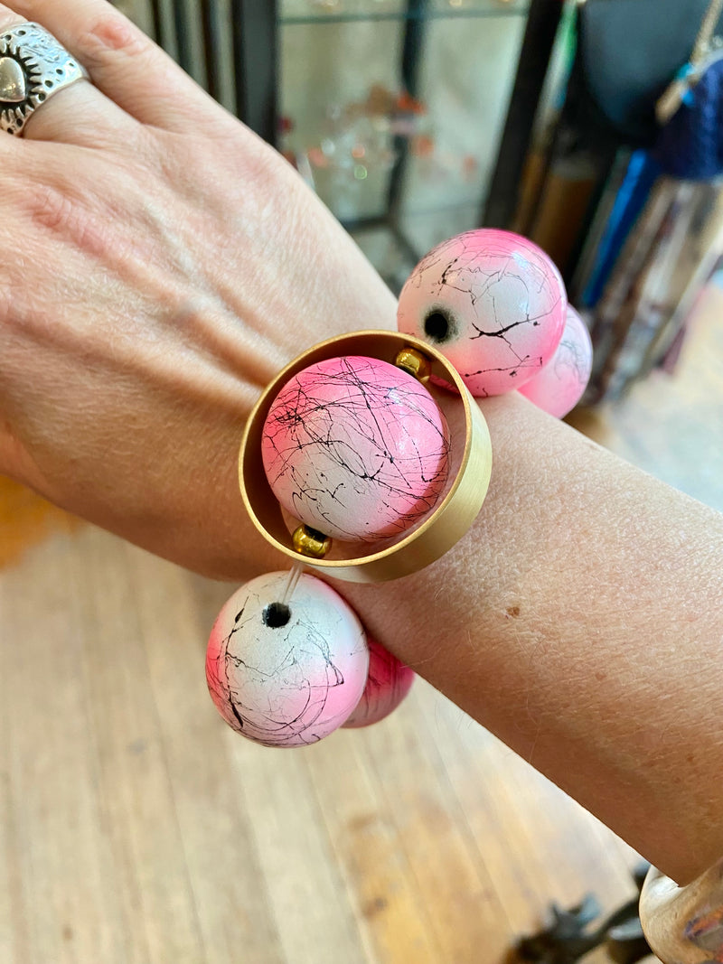 Pink Lollipop Jumbo Ball Bracelet