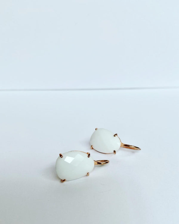 White Candy Crystal Earrings