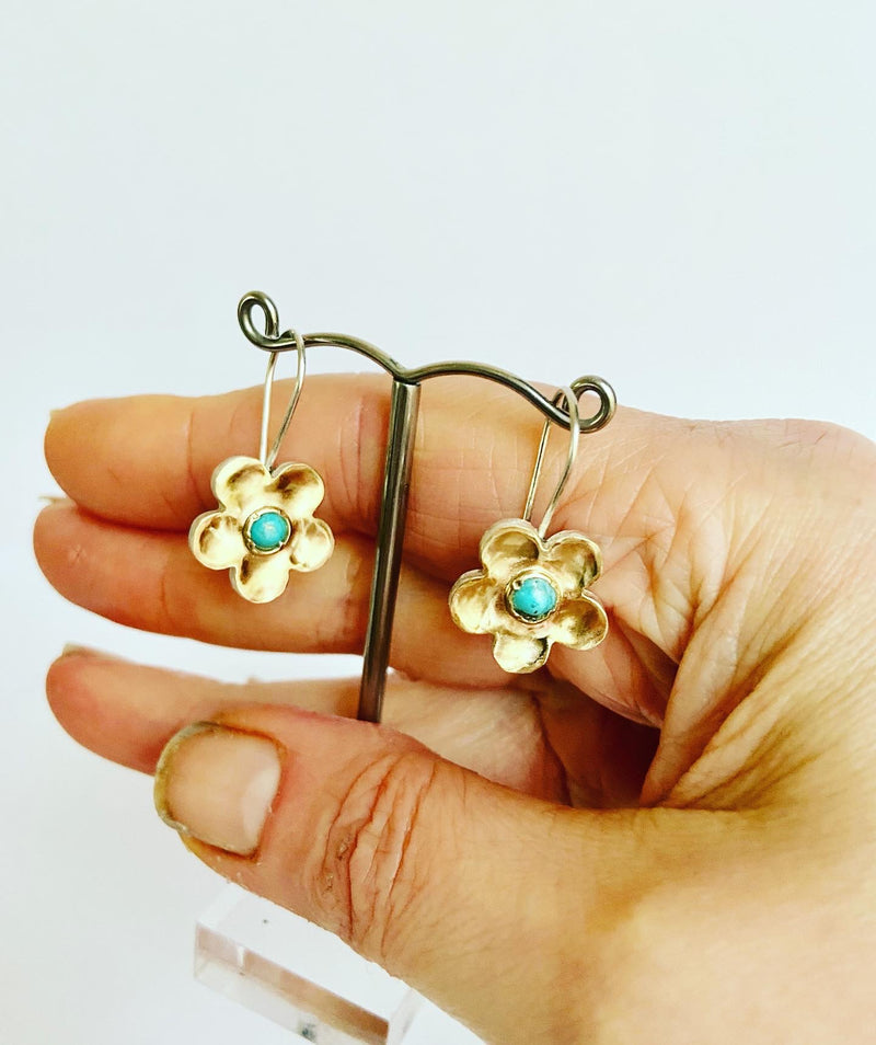 Flower Turquoise Earrings