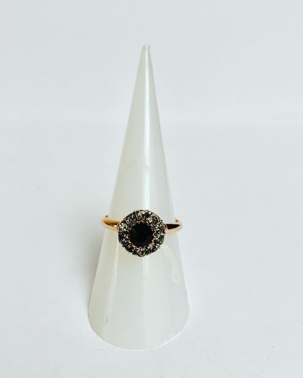 Etruscan Black Round Ring